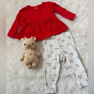 Carter's Red and White Kids Outfit